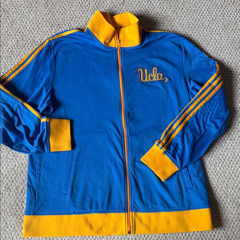 Adidas Originals‎ Men's UCLA Bruins Blue Yellow Zip Up Track Jacket Size 2XL